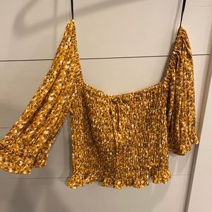 Ruffle off the shoulder blouse